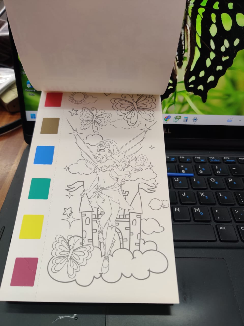 Water color with note