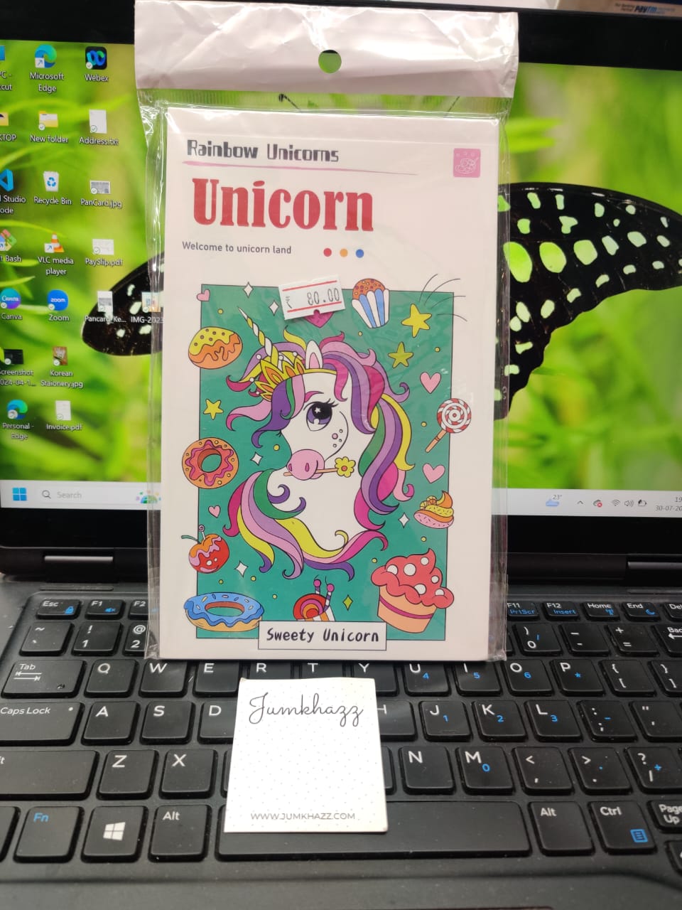 Water color with note