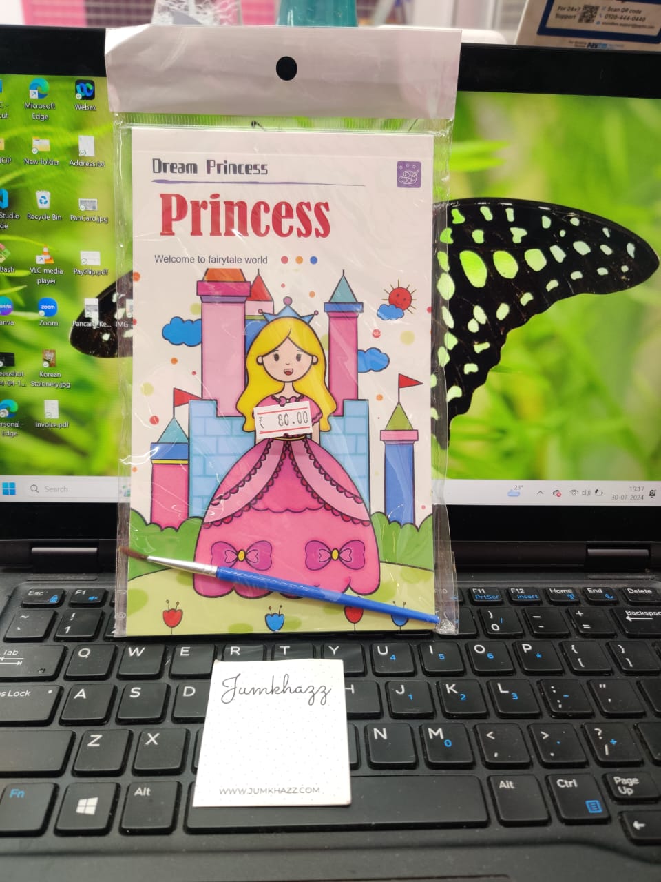 Water color with note