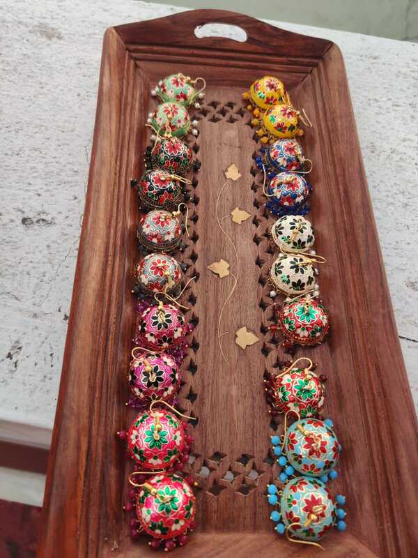 Hook Meenakari Jumkha (JME343)