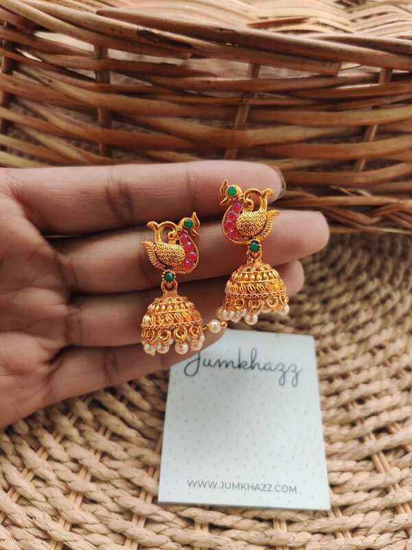 Peacock matte earring JMJ59