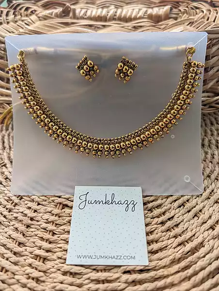 Traditional Gold Bead Neck Set (JNC134)