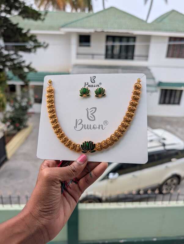Lotus with Lakshmi Neckpiece (JNC22)