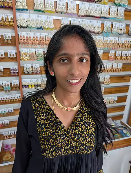 Lotus with Laxhmi Coin Neckpiece(JNC27)