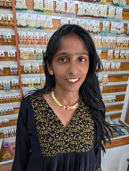 Lotus with Laxhmi Coin Neckpiece(JNC27)