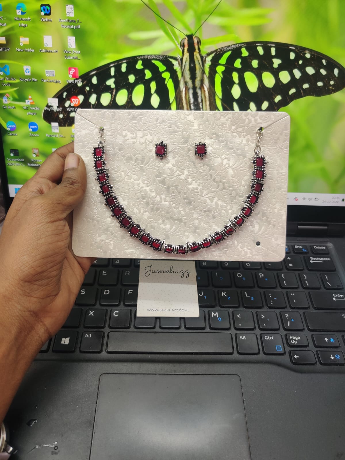 Oxidised Necklace JNC86