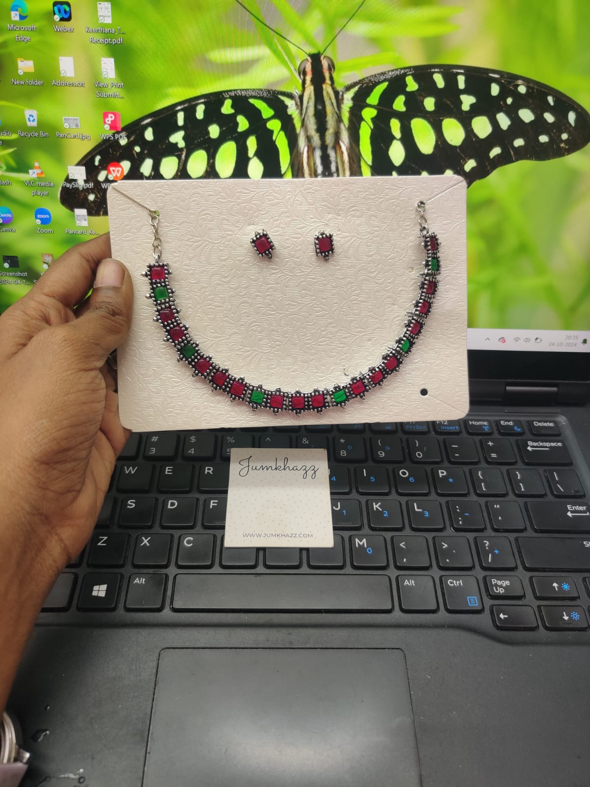 Oxidised Necklace JNC86