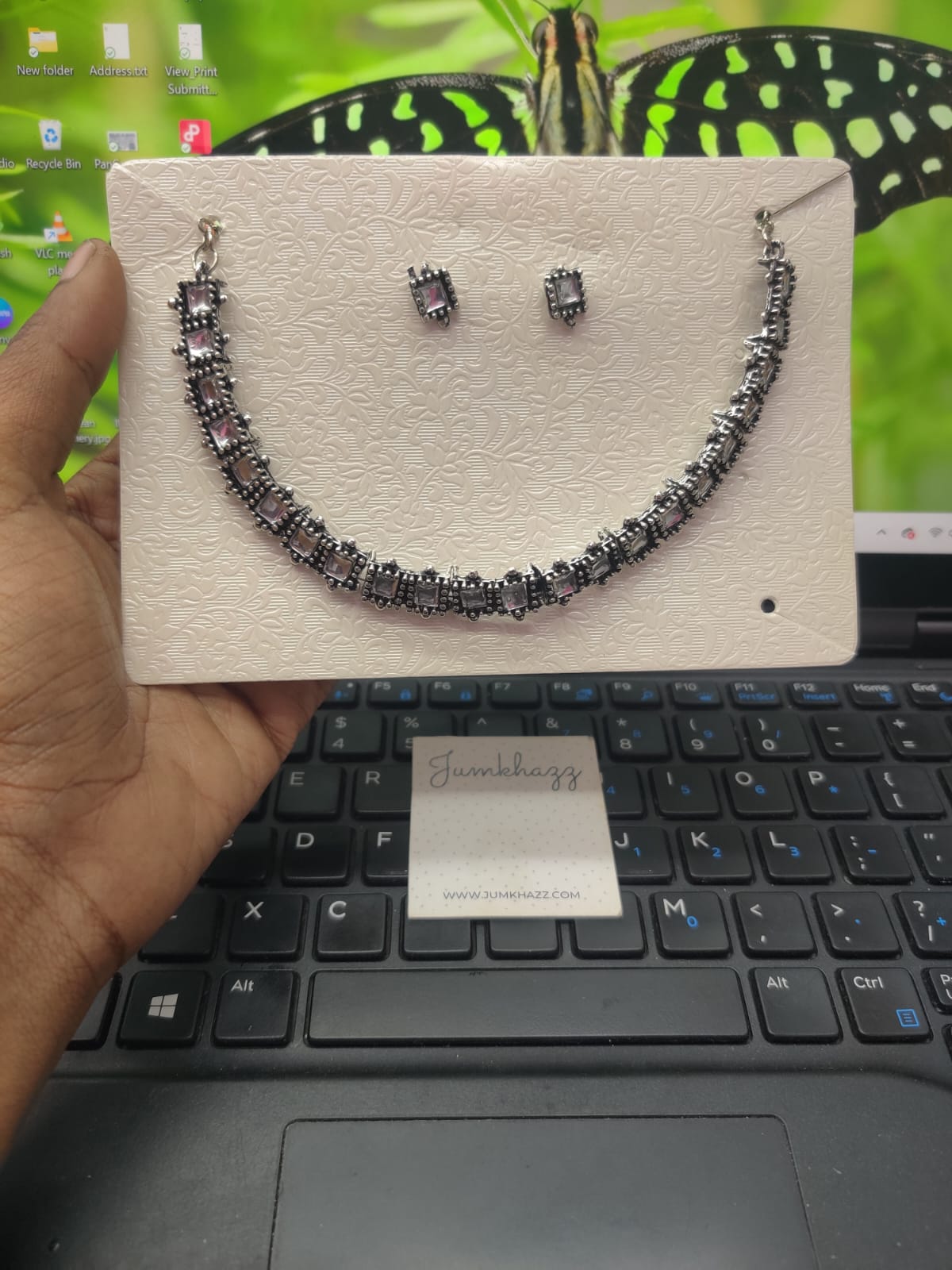 Oxidised Necklace JNC86