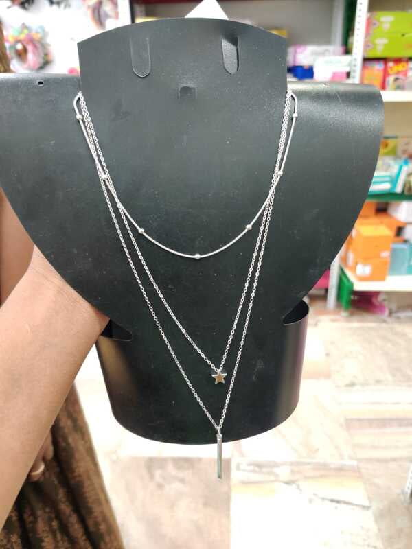 Silver Base Three Layer Chain (JNLC09)