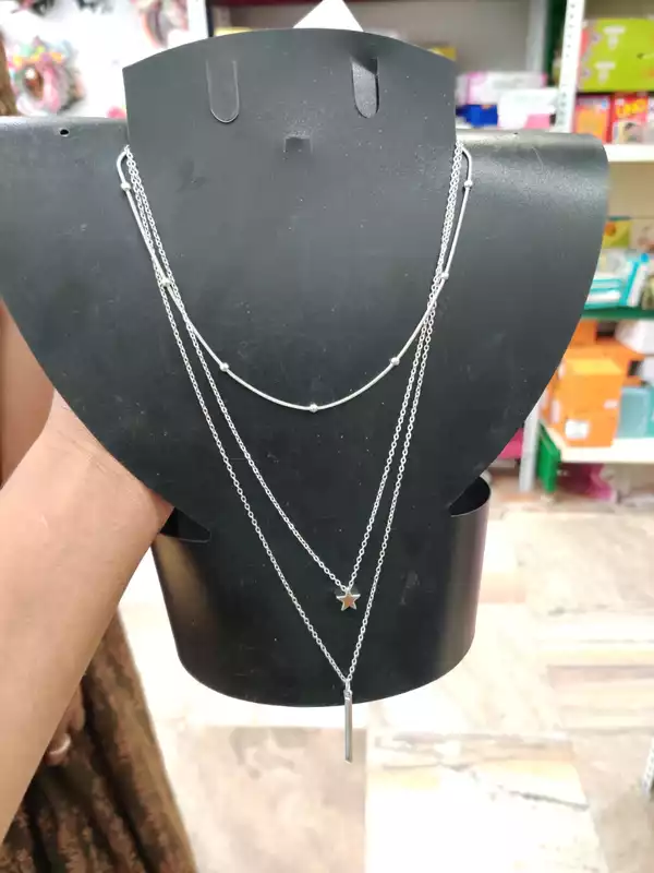 Silver Base Three Layer Chain (JNLC09)