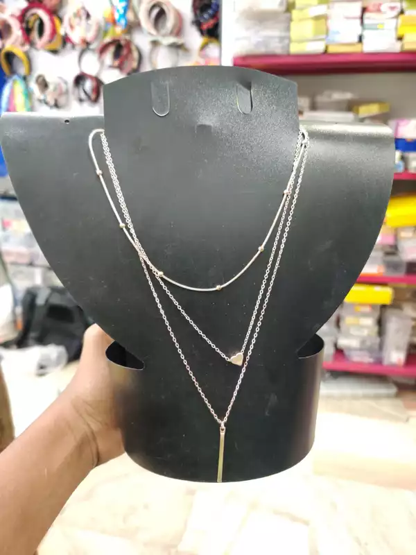 Silver Base Three Layer Chain (JNLC10)