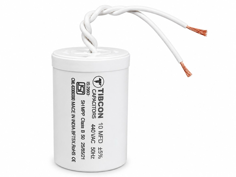 TIBCON 10 MFD 440V PP Motor Run / Wire / 440V CAPACITOR