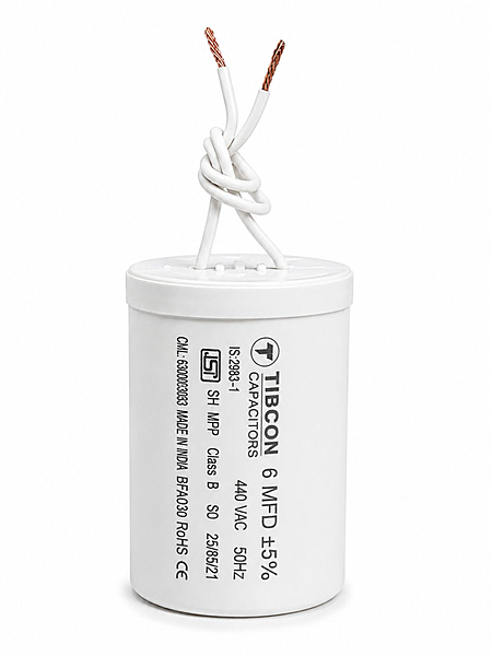 TIBCON 6 MFD 440V PP Motor Run / Wire / 440V CAPACITOR
