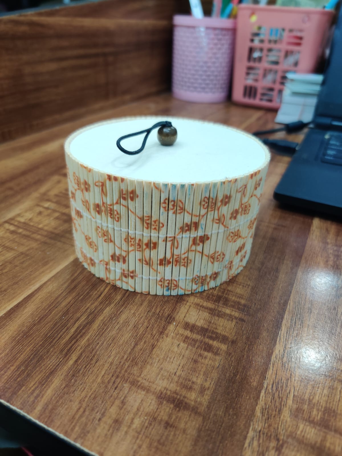 Round Bamboo Box