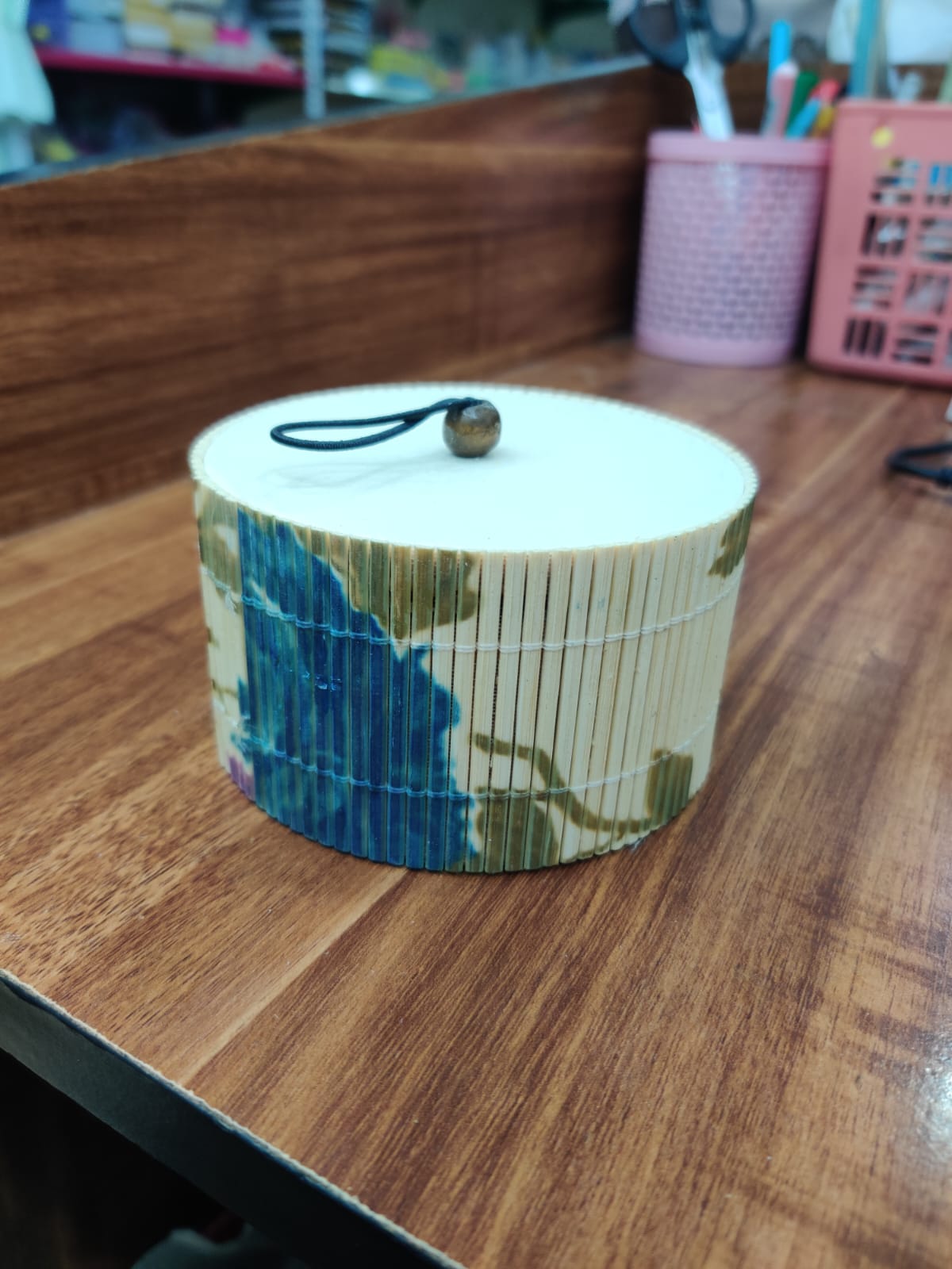 Round Bamboo Box