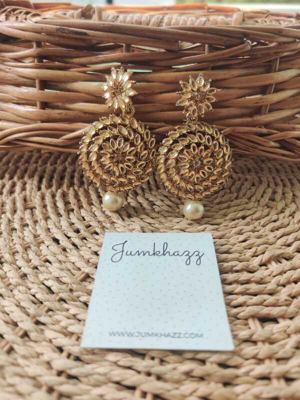 Gold Stone Round Stud (JST698)