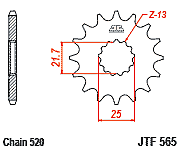 JT Sprockets Front (JTF565.16)