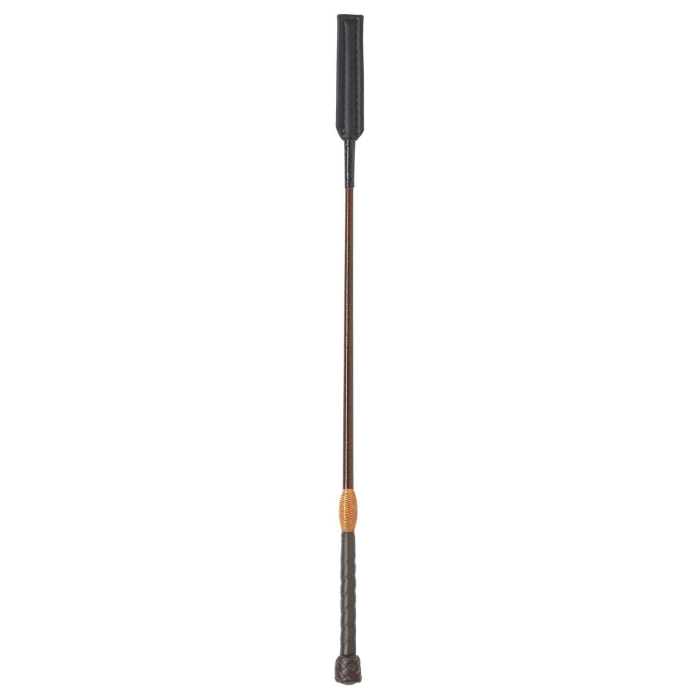 Fleck Jumping Bat Whips - Lacquered, Leather Balanced-Grip - Black - 60cm
