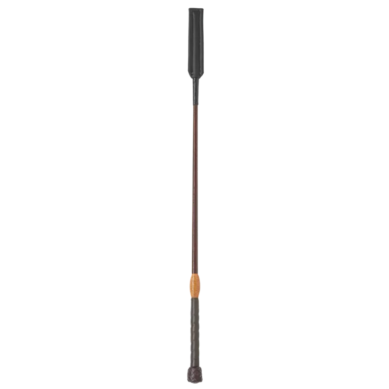 Fleck Jumping Bat Whips - Lacquered, Leather Balanced-Grip - Black - 60cm