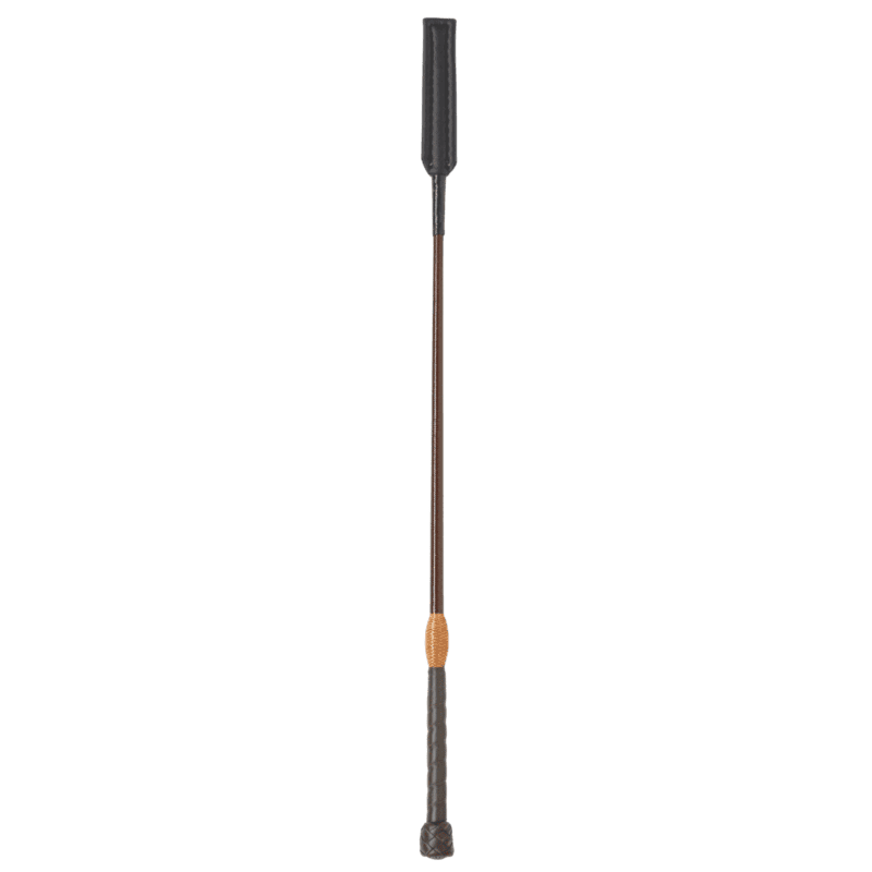 Fleck Jumping Bat Whips - Lacquered, Leather Balanced-Grip - Black - 60cm