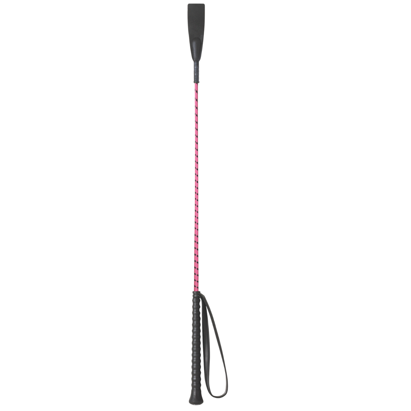 Fleck Jumping Bat Whips - Woven Nylon Cover, Rubber Handle - Black- 60cm