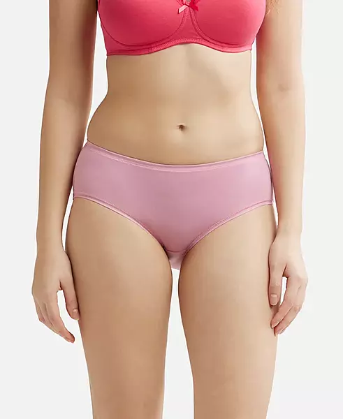 JOCKEY High Coverage Tencel Lyocell Elastane Stretch High Waist Hipster With Concealed Waistband and StayFresh Treatment JW02