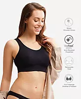 JOCKEY Lyocell Elastane Stretch Full Coverage Lounge Bra with Stay Fresh Properties and Removable Pads JW12