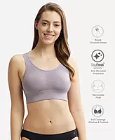 JOCKEY Lyocell Elastane Stretch Full Coverage Lounge Bra with Stay Fresh Properties and Removable Pads JW12