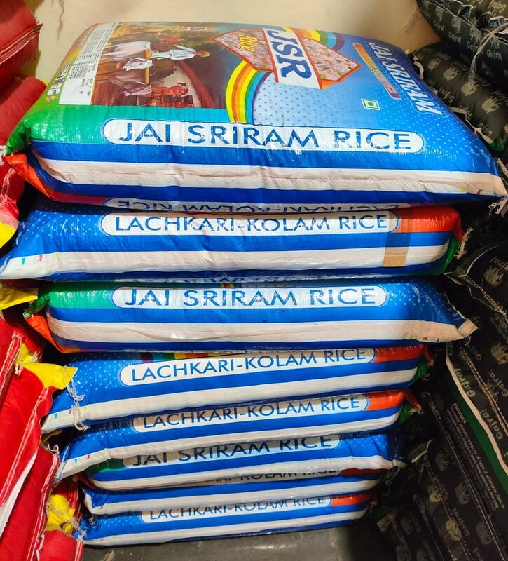 Jai Sriram 26(BULK) kg india 100% satake sortex JSR Lachkari Kolam Rice boop