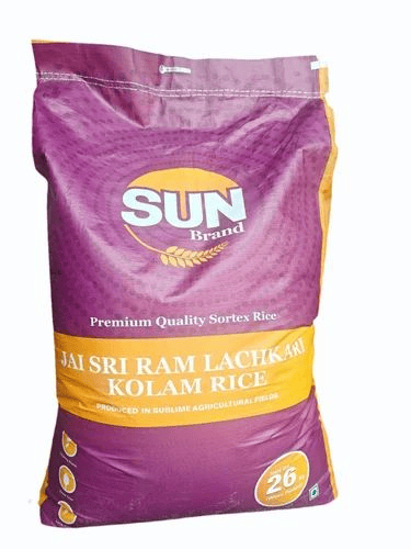 Jai Sriram 26 kg india 100% satake sortex JSR Lachkari Kolam Rice boop bag