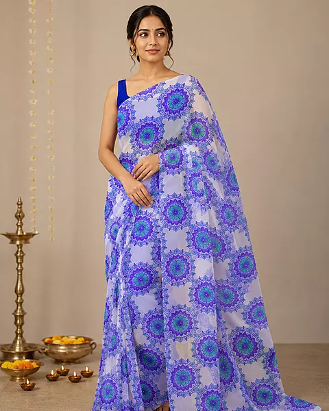 Jamuna | NAVA JYOTI Organza Saree