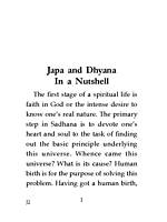 Japa and Dhyana in a Nutshell