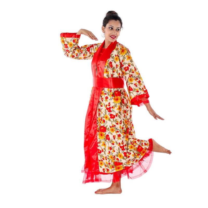 Japanese Fancy Dress Costume With Fan Japanese Fancy Dress Costume With Fan