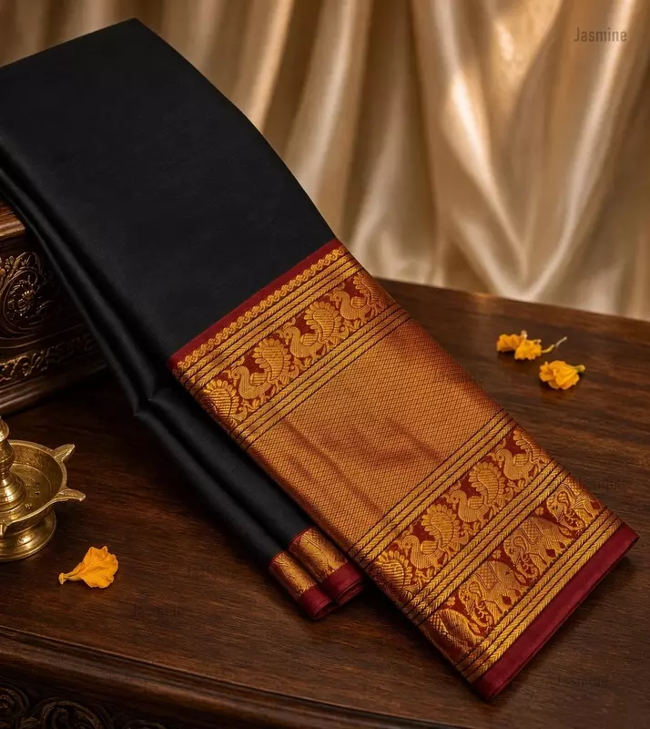 Saumya - सौम्या ( Big Border - Black )