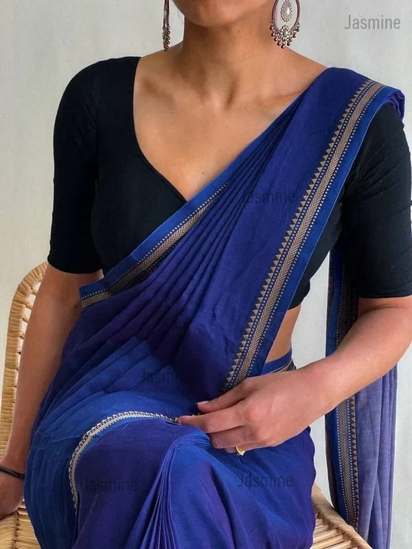 Premium Soft - Pure Narayanpet Handloom Royal Blue