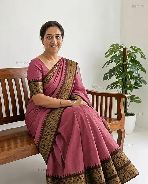 Kiran – किरण | Narayanpet Cotton Saree – Zari Border