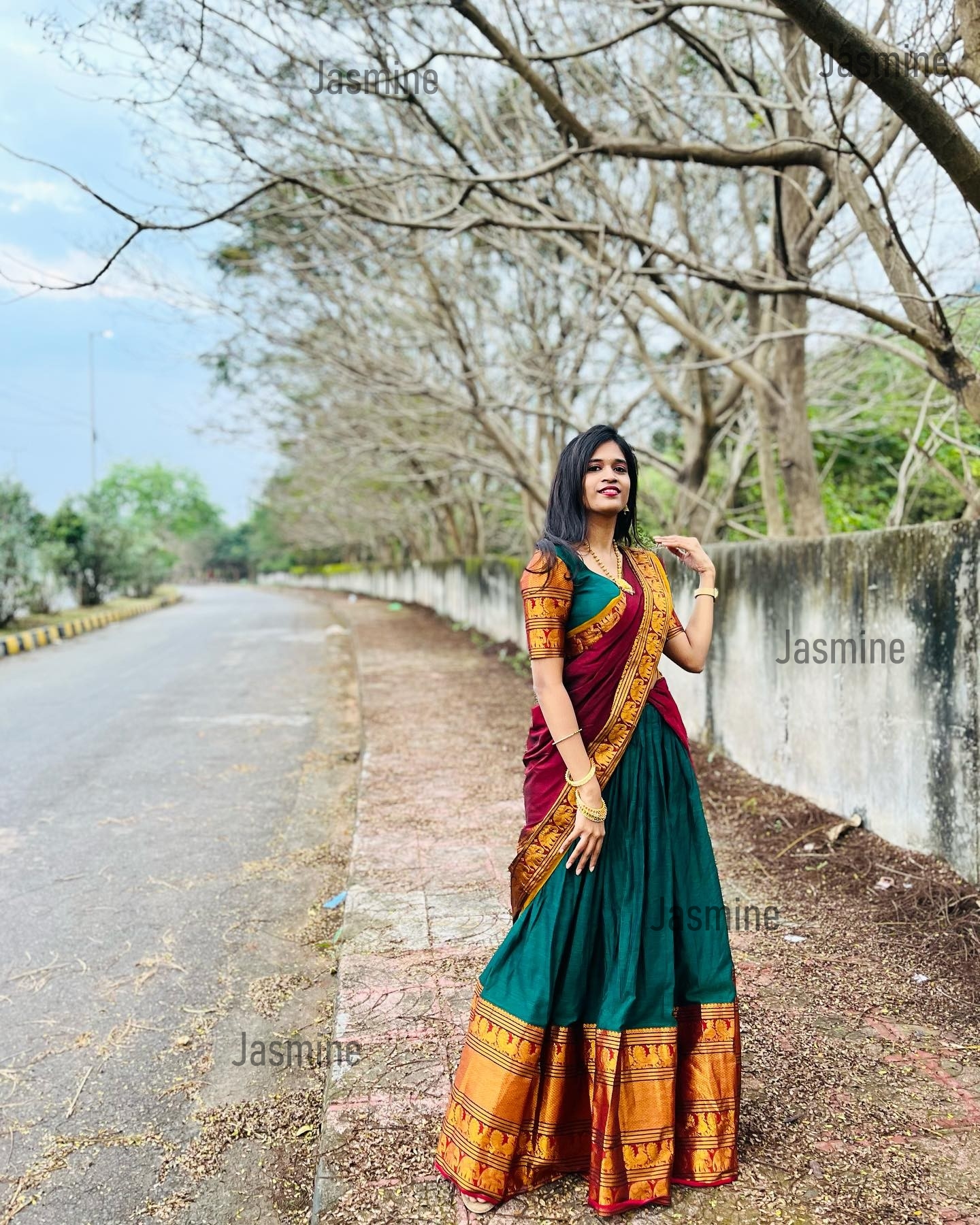Narayanpet Half Saree Material ( Authentic Handloom )