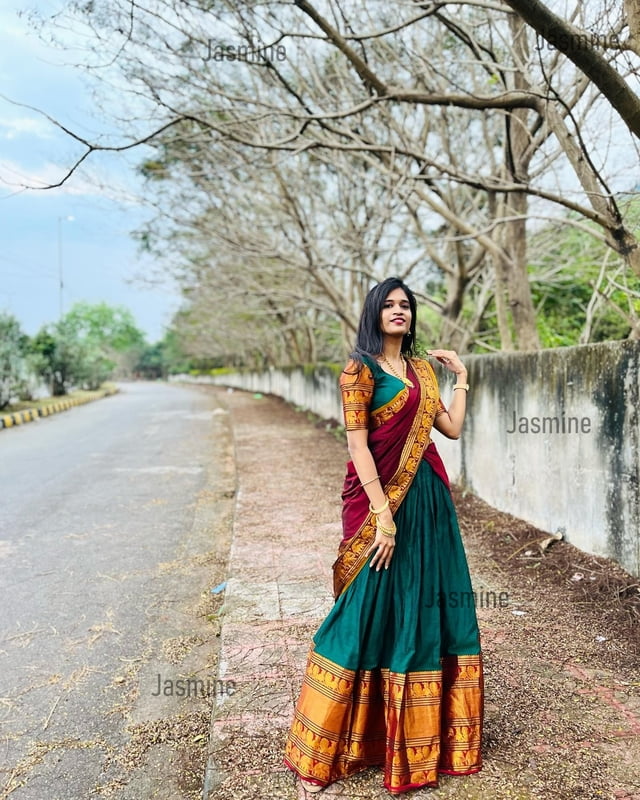 Narayanpet Half Saree Material ( Authentic Handloom )