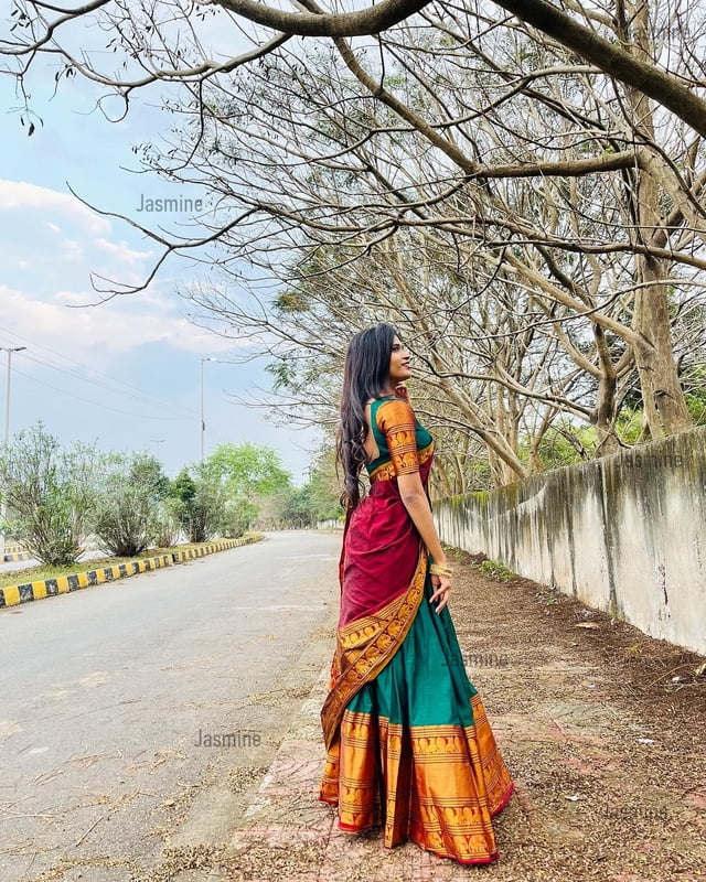 Narayanpet Half Saree Material ( Authentic Handloom )