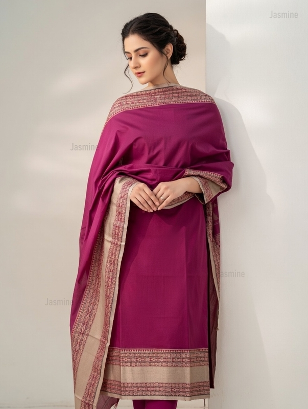 Haritha - హారిత ( Narayanpet Dress material in Majenta )