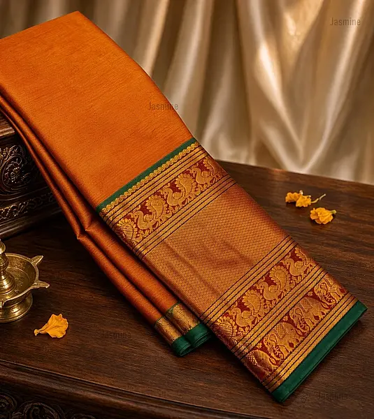 Hiranya - हिरण्य ( Big Border - Orange )