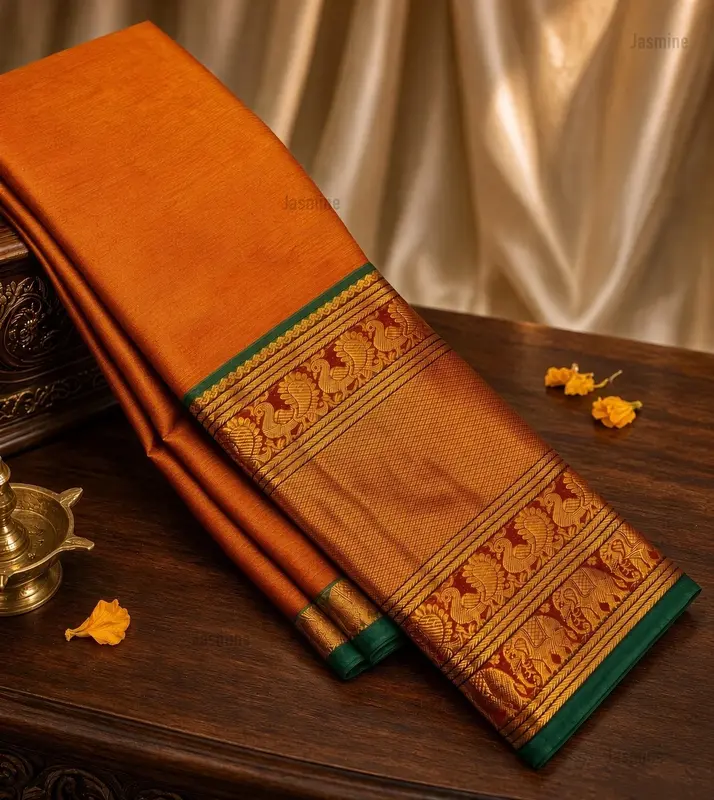 Hiranya - हिरण्य ( Big Border - Orange )