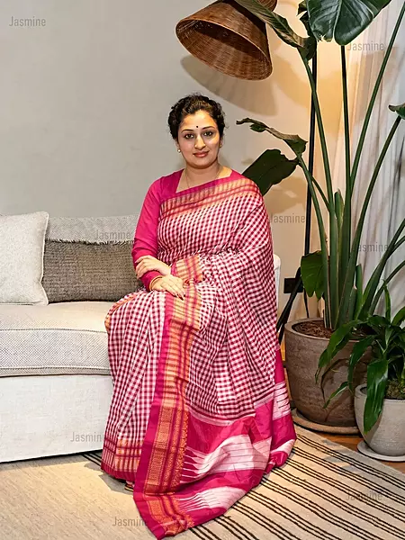 Patra – पत्र | Pink Ilkal Saree ( Authentic )