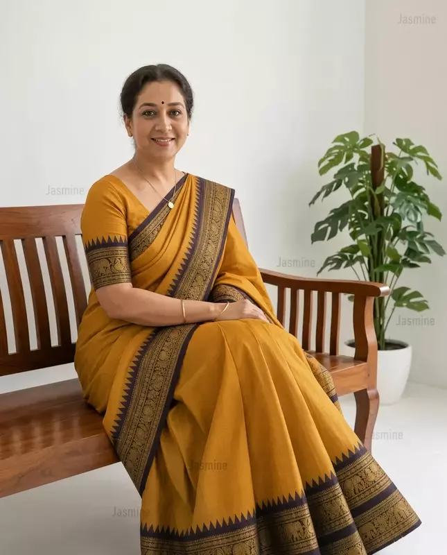 Deepam – దీపం | Narayanpet Cotton Saree – Zari Border