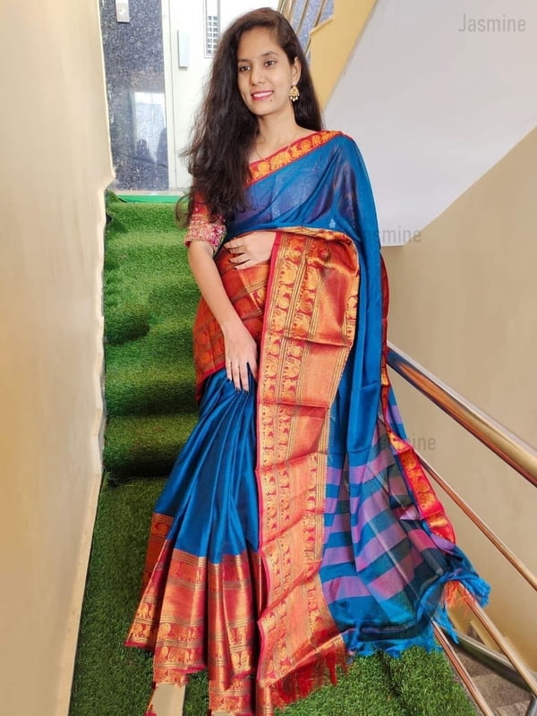 Savitha - ಸವಿತಾ( Big Border - Green )