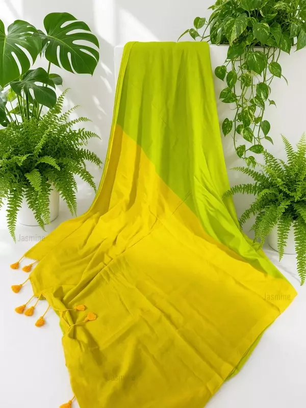Deeptika - दीप्तिका | Plain Khadi Cotton Saree