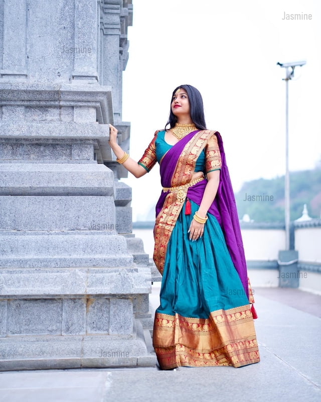 Smitha - ಸ್ಮಿತಾ  ( Narayanpet Half Saree Material )