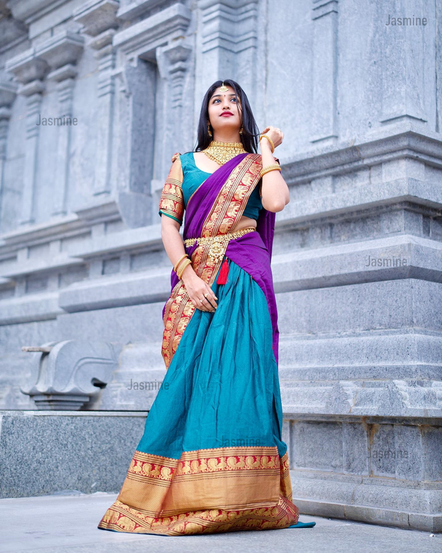 Smitha - ಸ್ಮಿತಾ ( Narayanpet Half Saree Material )