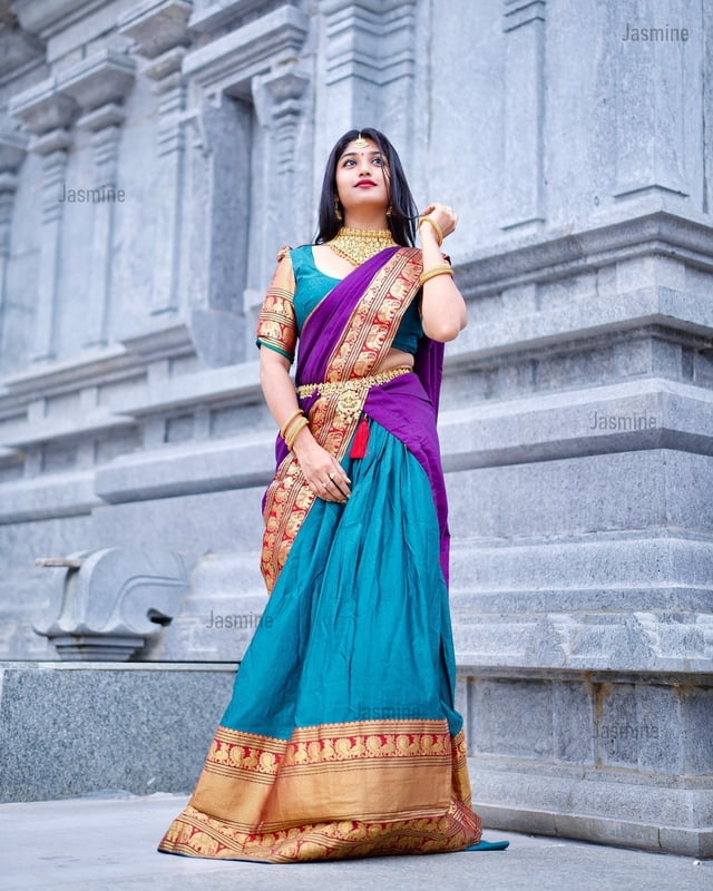 Smitha - ಸ್ಮಿತಾ  ( Narayanpet Half Saree Material )