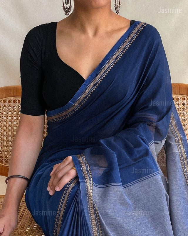 Affordable Luxury: Plain Narayanpet Cotton Saree